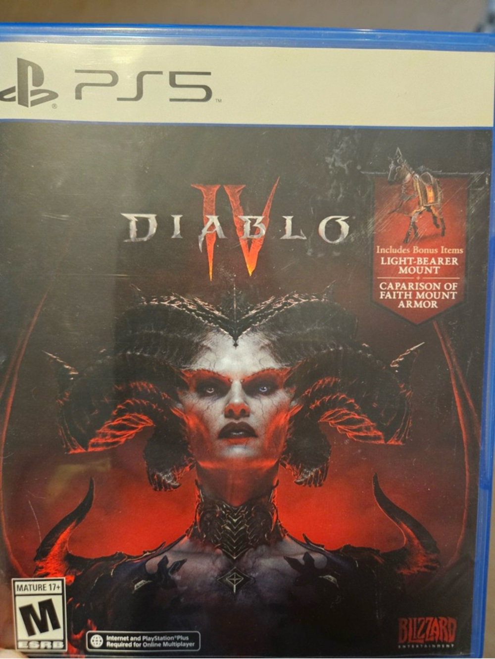 Sony PS5 Diablo IV – Black & Red Artwork